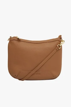 Elms+King Glendale Taupe Crossbody Bag with Chain