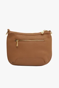 Elms+King Glendale Taupe Crossbody Bag with Chain