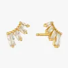 Ania Haie Glow Getter Crystal Gold Bar Stud EOL Earrings