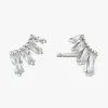 Ania Haie Glow Getter Crystal Silver Bar Stud EOL Earrings