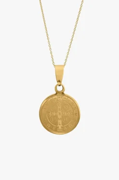 Lindi Kingi Gold Saints Circle Necklace