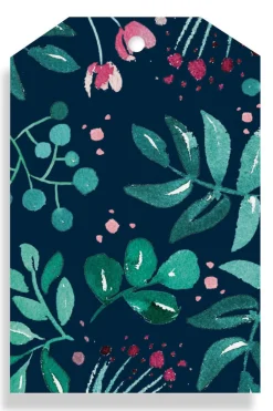 Elm Paper Greenery Navy Gift Tag