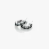Stolen Girlfriends Club Halo Cluster Blue Quartz Semi Hoop Stud Earrings EOL