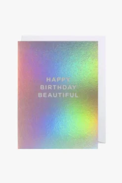 Oxted Happy Birthday Beautiful Silver Small Greeting Card