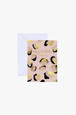 Papier HQ Happy Birthday Gorgeous Pink Leopard Print Greeting Card