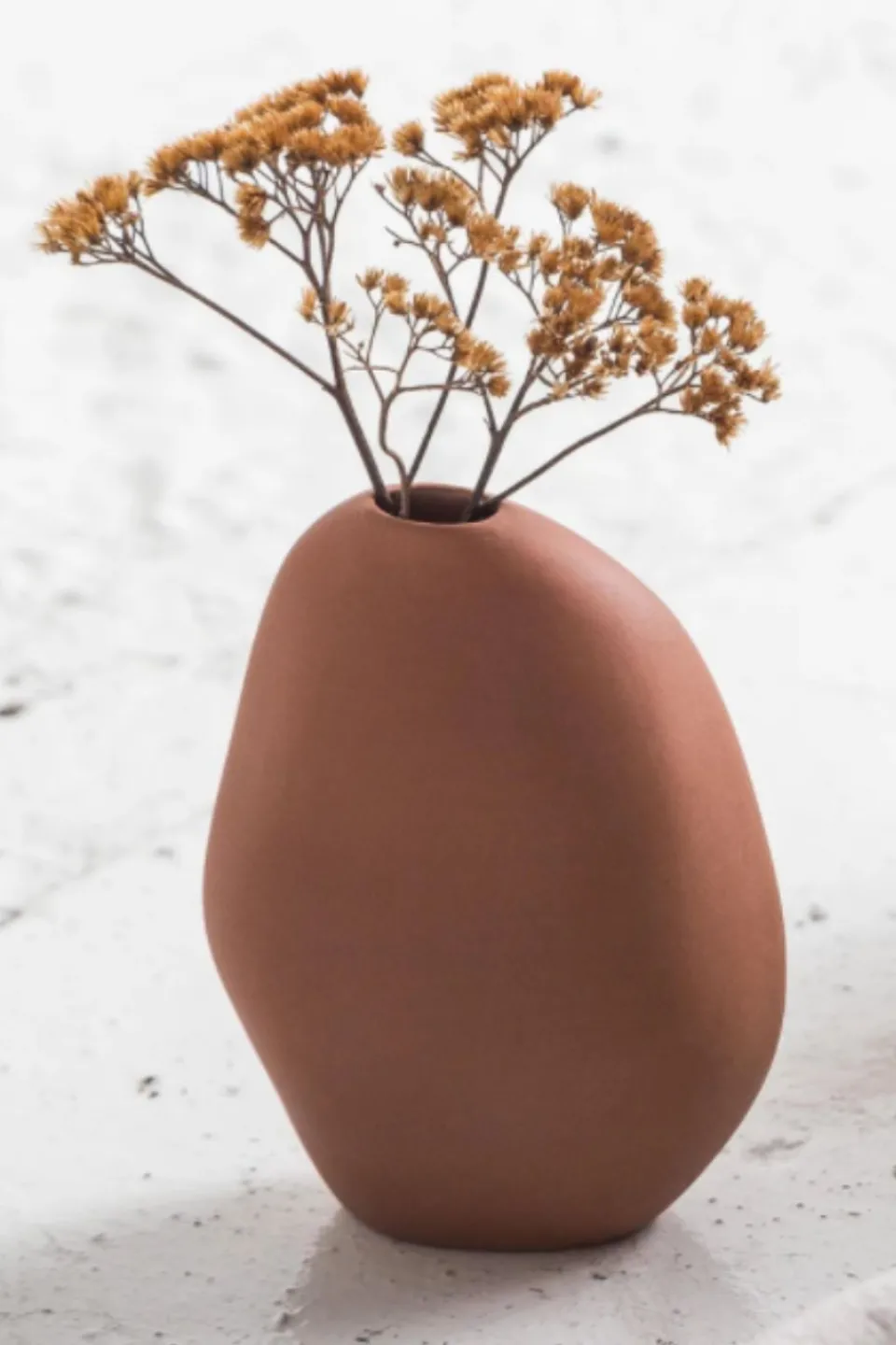 NED Collections Harmie Pebble Natural Speckle Vase Small 10x9cm