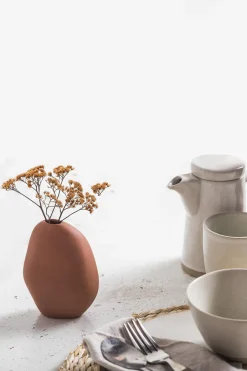 NED Collections Harmie Small Scarlett Brick Vase 12x8cm