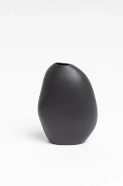 NED Collections Harmie Stone Black Vase