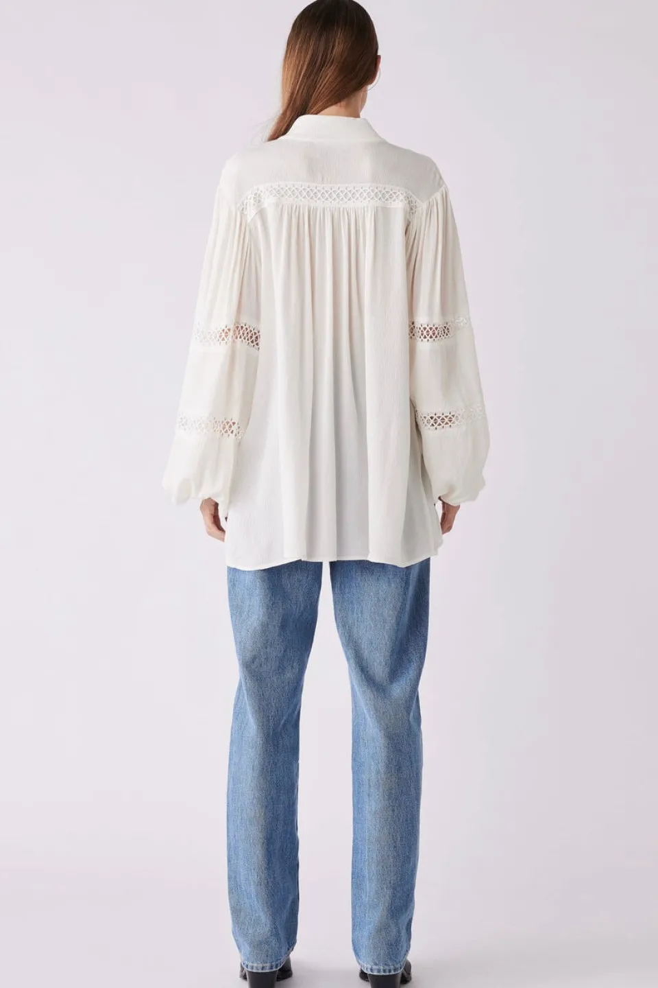 Esmaee Harp Ivory Front Button Blouse