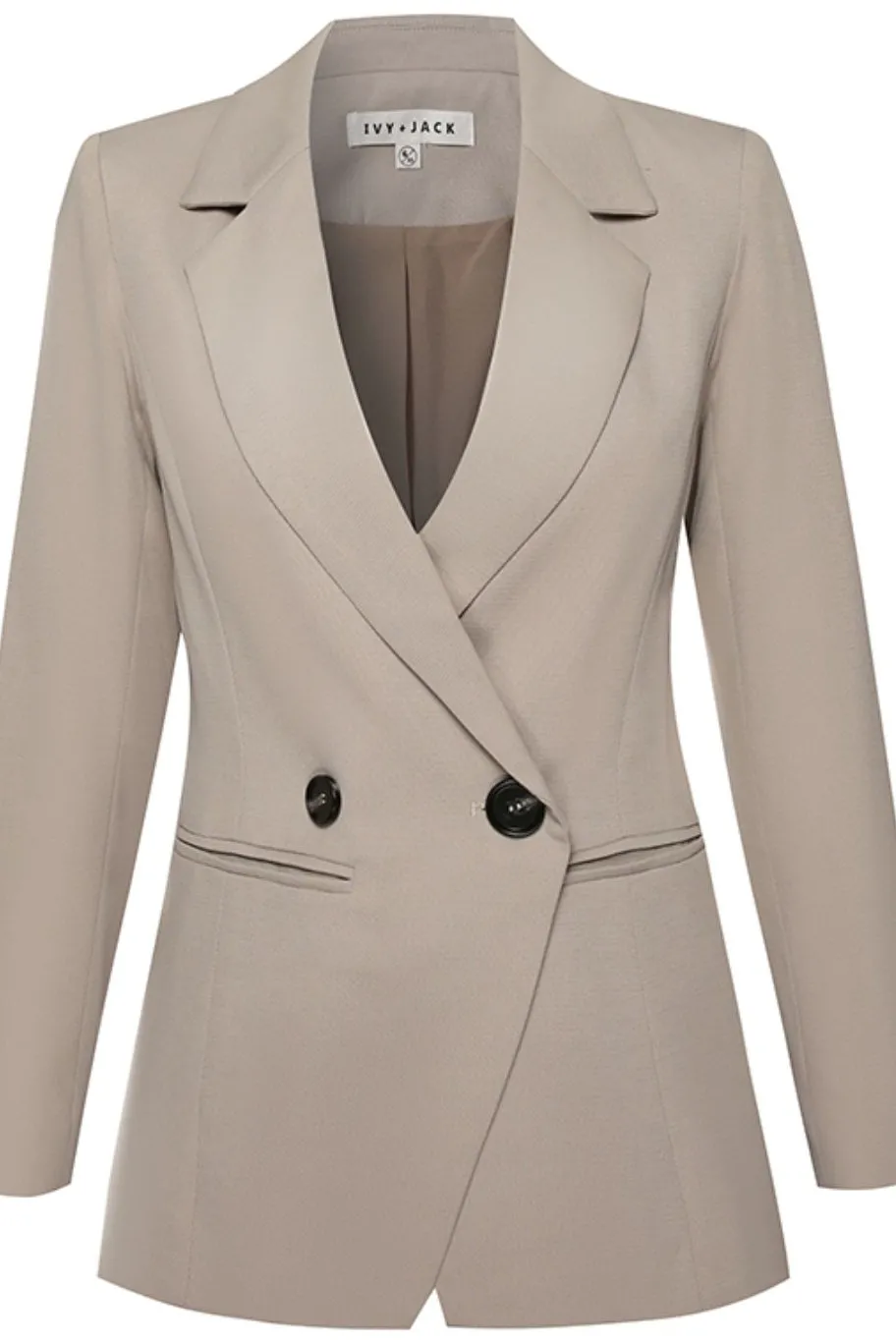 Ivy + Jack Harper Stone Textured Double Breasted Blazer