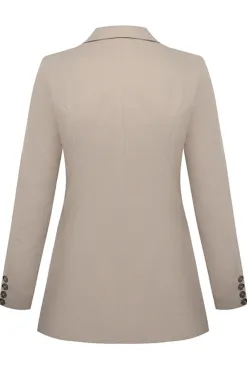 Ivy + Jack Harper Stone Textured Double Breasted Blazer