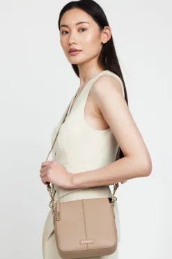 Saben Harrie Taupe Crossbody Bag
