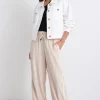Stories be Told Havana Soft Ivory Drop Shoulder Denim Jacket