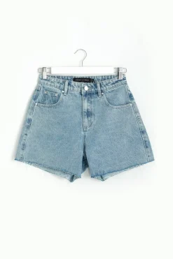 Among the Brave Haze Mid Blue Denim Short