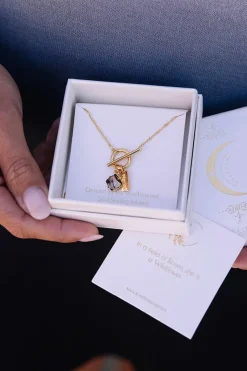 Love Lunamei Healing 18k Gold Plate with EOL Herkimer Quartz Fob Bracelet