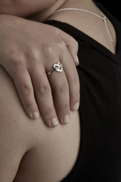Stolen Girlfriends Club Heart Script Ring EOL