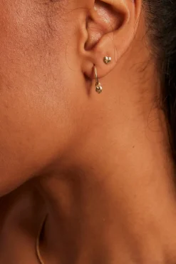 Humble + Heart Heart Sleeper Stud Set Gold Earrings