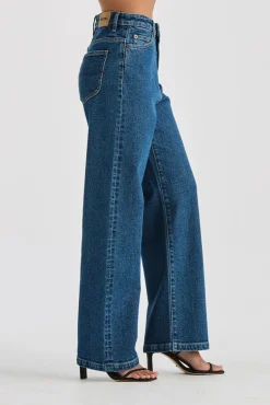 Riders by Lee Hi Wide Afterglow Blue Denim Jean