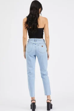 Abrand Jeans 94 High Slim Walk Away Pale Blue Denim Jean