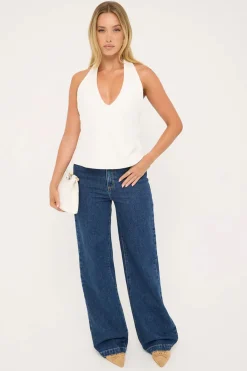 Abrand Jeans 94 High Wide Tara Mid Blue Denim Jean