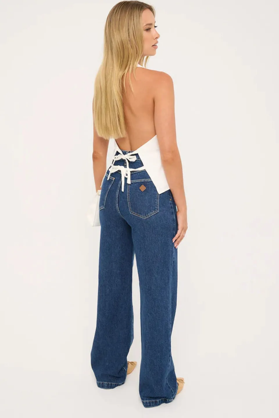 Abrand Jeans 94 High Wide Tara Mid Blue Denim Jean