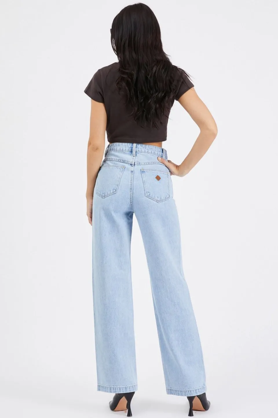 Abrand Jeans 94 High Wide Walk Away Light Blue Denim Jean