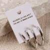 Humble + Heart Hoop Set EOL Rhodium Earrings