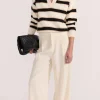 Staple The Label Hudson Cream Black Stripe Polo Jumper