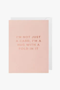 Oxted I'm a Hug With a Fold Small Pink Greeting Card
