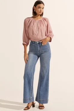 Zoe Kratzmann Imbue Petal Front Button Relaxed Top