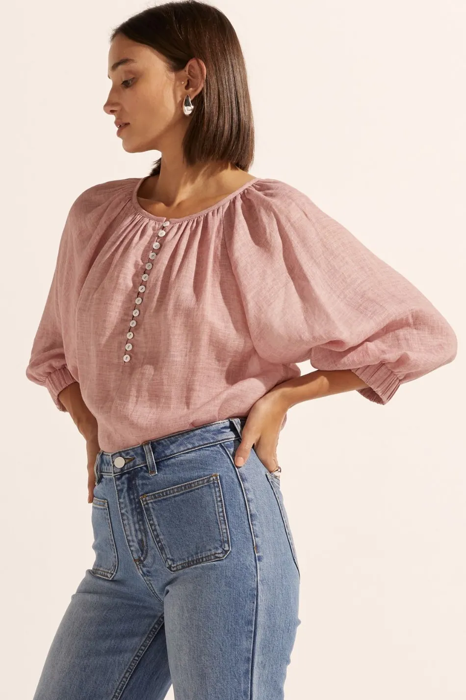 Zoe Kratzmann Imbue Petal Front Button Relaxed Top