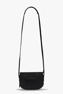 Status Anxiety In Her Command Curved Base Black Cross Body Bag With Stud Detail