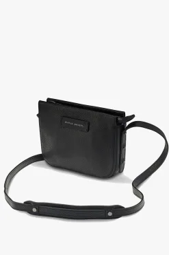 Status Anxiety In Her Command Curved Base Black Cross Body Bag With Stud Detail