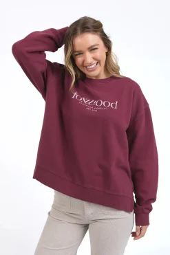 Foxwood Inbound Berry Logo Crew Sweatshirt