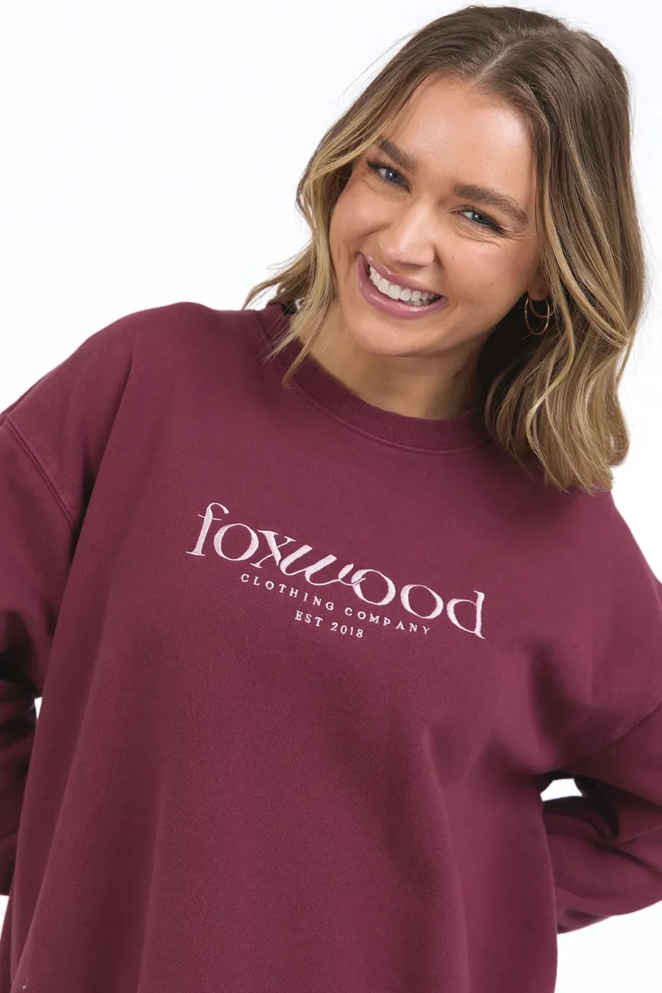 Foxwood Inbound Berry Logo Crew Sweatshirt