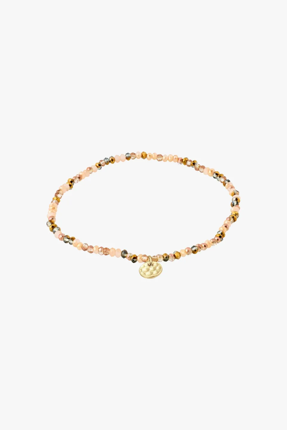 Pilgrim Indie Brown Mix Gold Plated Bracelet