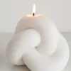 Nani + Co Infinity Knot Decorative White Unscented Candle