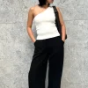 Among the Brave Instinctive Black Recycled Stretch Back Wide Leg Pant