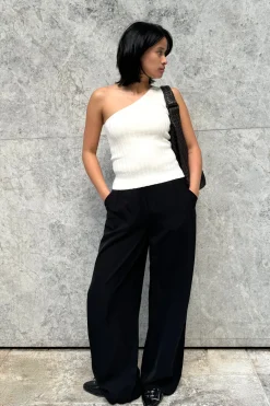 Among the Brave Instinctive Black Recycled Stretch Back Wide Leg Pant