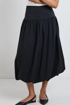 Stories be Told Intensity Black Bubble Midi Skirt