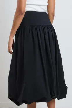 Stories be Told Intensity Black Bubble Midi Skirt
