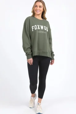 Foxwood Interval Khaki Print Crew