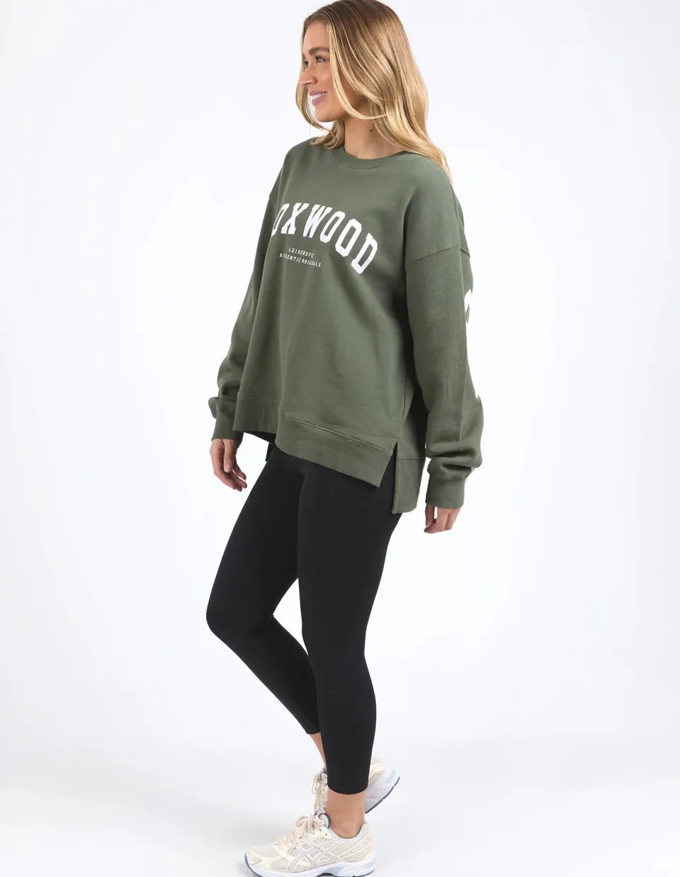 Foxwood Interval Khaki Print Crew