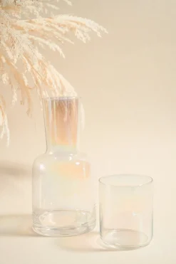Willow u0026 Mae Iridescent Carafe with Drinking Glass