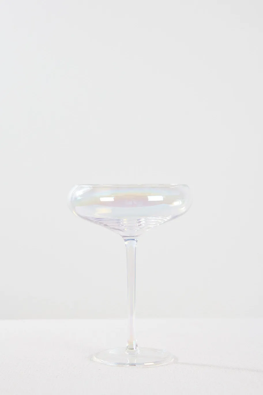 Home Lab Iridescent Champagne Coupe Glass Set 4