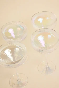 Willow u0026 Mae Iridescent Ripple Wide Champagne Wine Glass