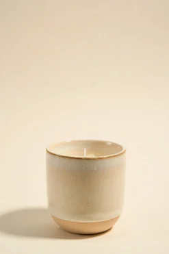 Flo's Home Ivory Glazed Ceramic Soy Wax Candle