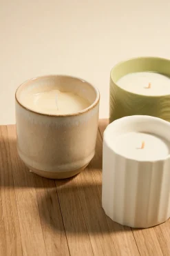 Flo's Home Ivory Glazed Ceramic Soy Wax Candle