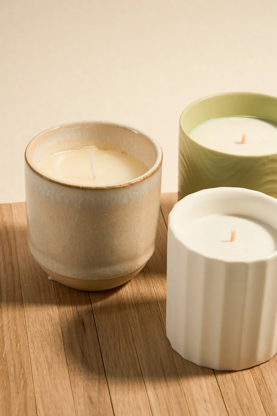 Flo's Home Ivory Glazed Ceramic Soy Wax Candle