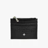 Peta + Jain Ivy Black Croc Vegan Leather Card Holder